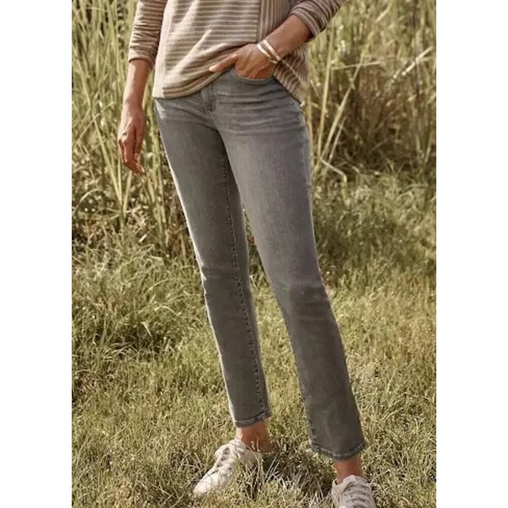 J. Jill Denim Authentic Fit Slim Ankle Gray Jeans Sz 4